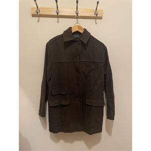 Vintage Steve by Searle brown wool collared winter womens jacket coat size 6